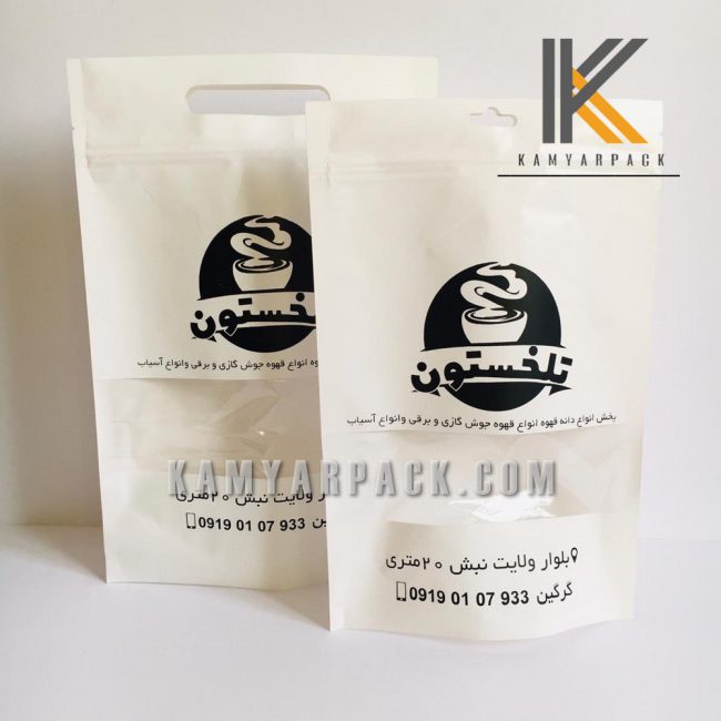 پاکت قهوه پنجره دار