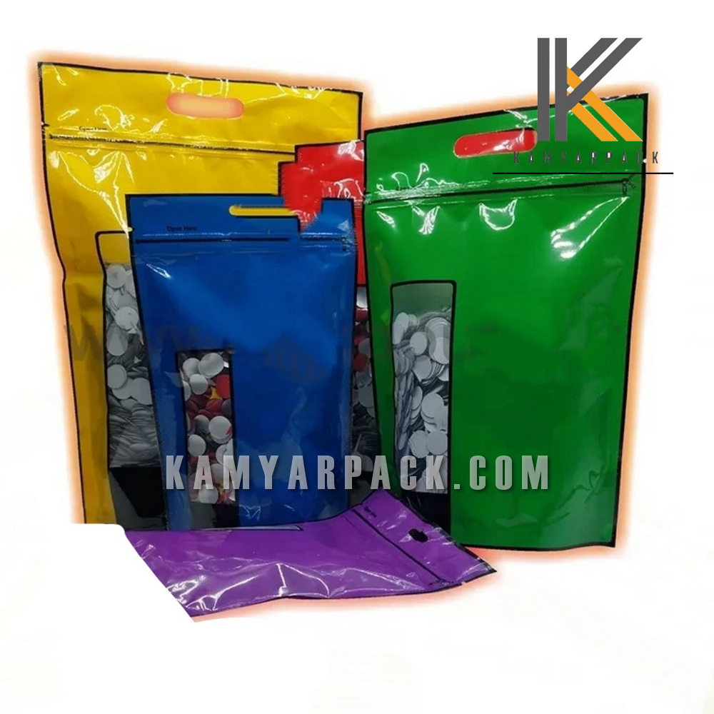 پاکت زیپ دار پنجره عمودی