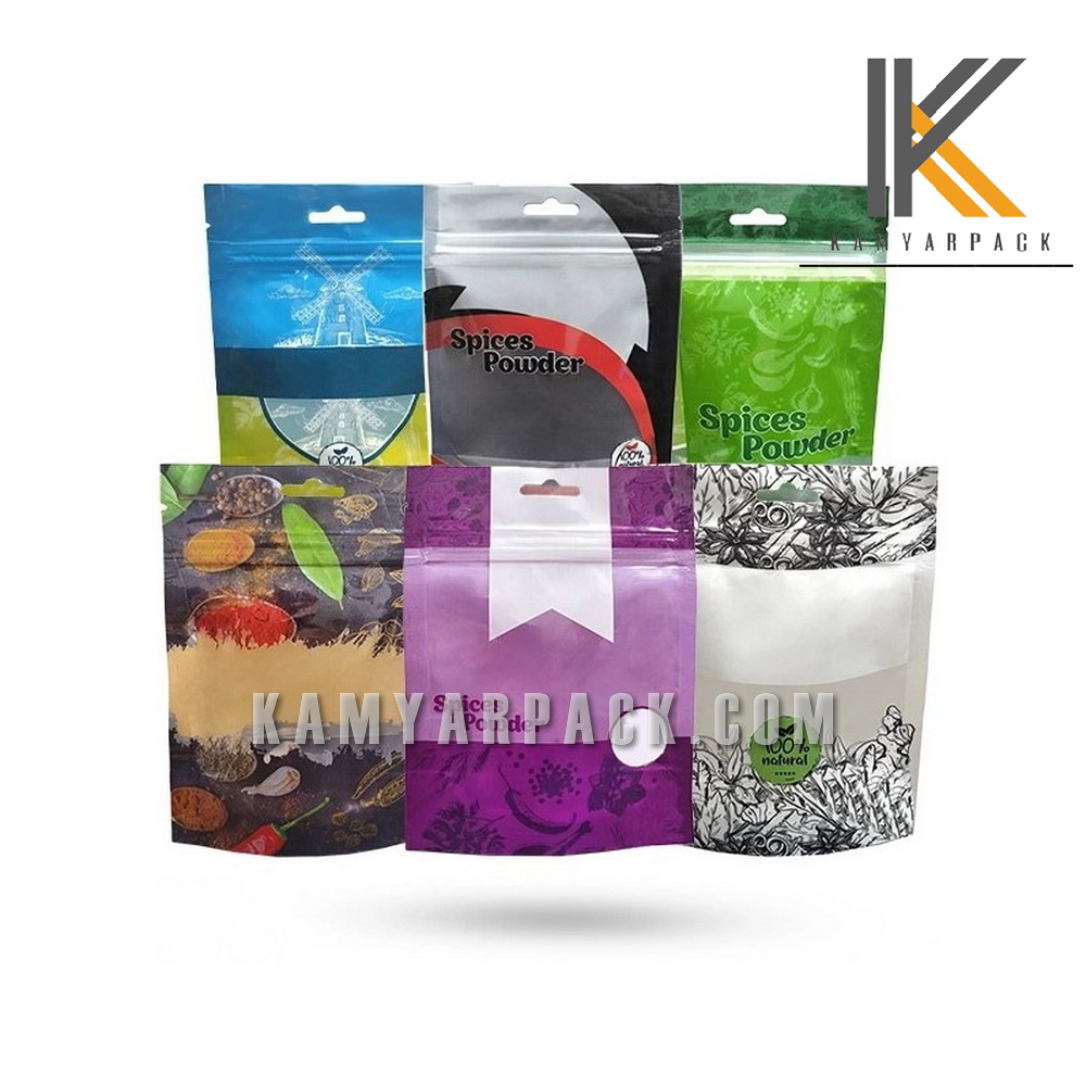 پاکت زیپ دار گلاسه ادویه کوچک